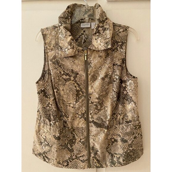 Chicos Zenegy Animal Print Vest, size 1 (Medium 8) - Picture 2 of 10